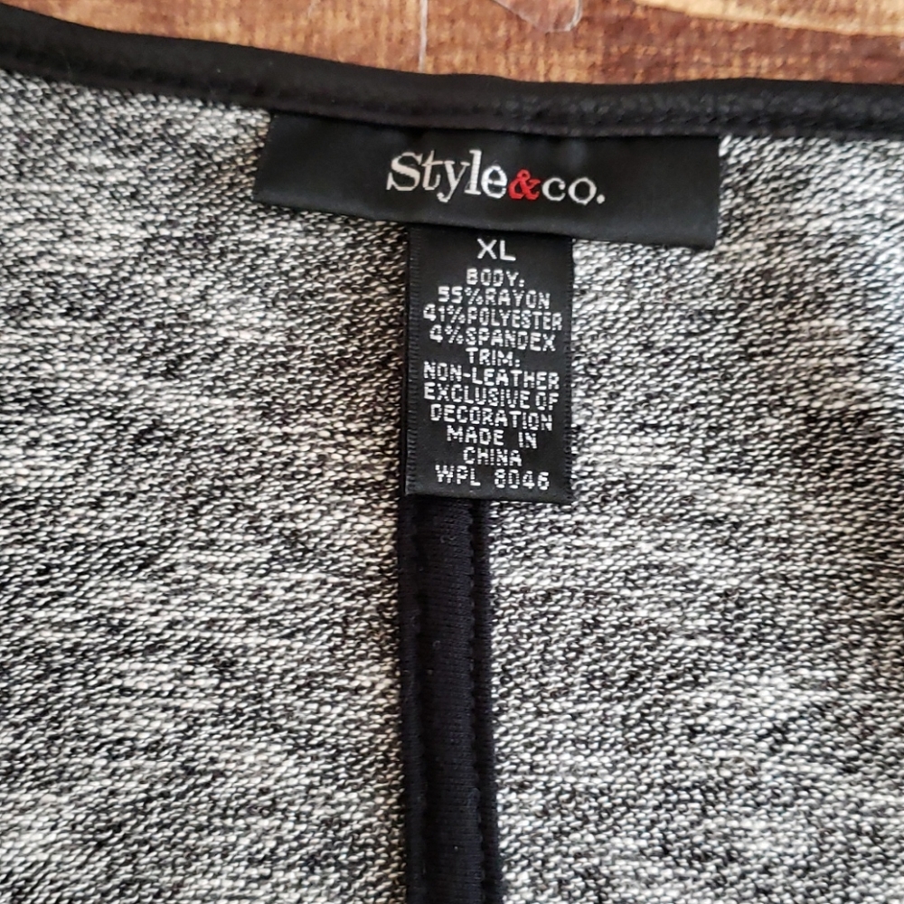 Style & Co X Large Black wrap Cardigan sweater New - Picture 7 of 10